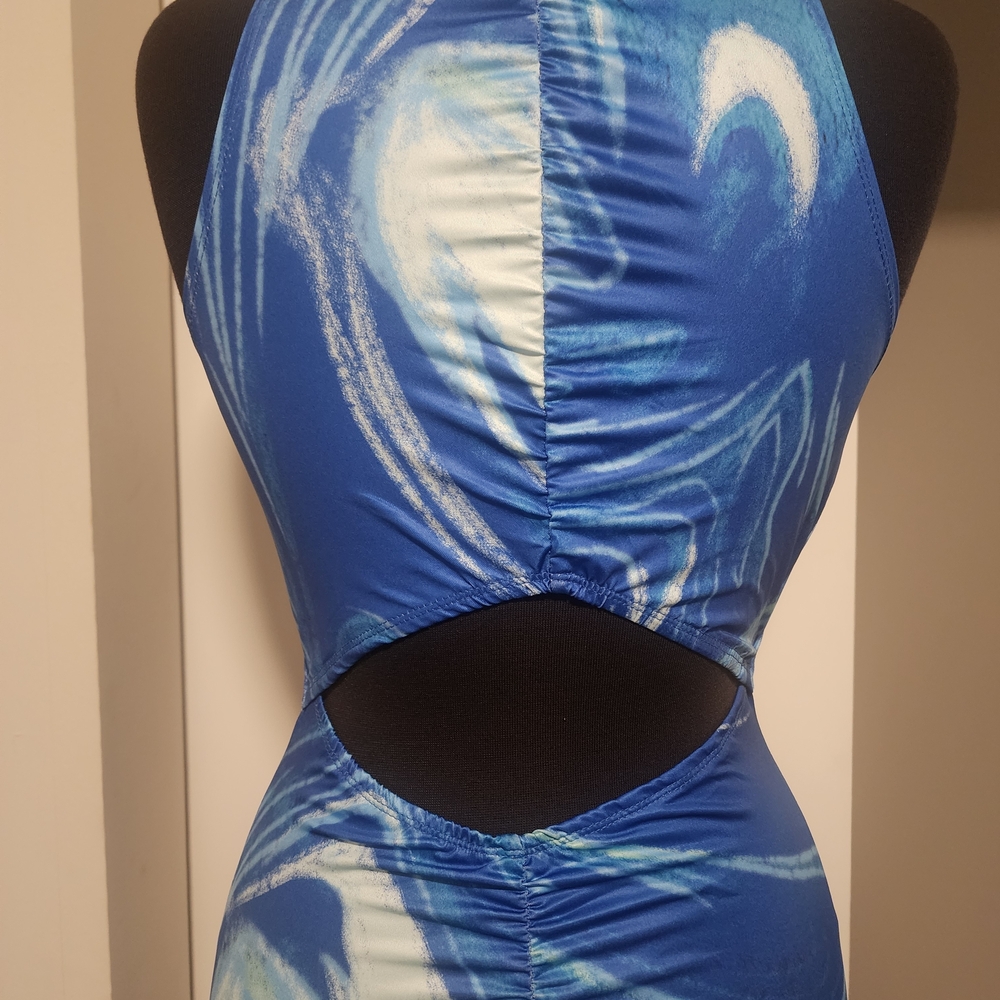 Blue Swirl Maxi Dress